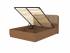160-200 Кровать Wood Home 2 с подъемным механизмом Антик (сосна) с брашированием/Бежевый (Terra-101)