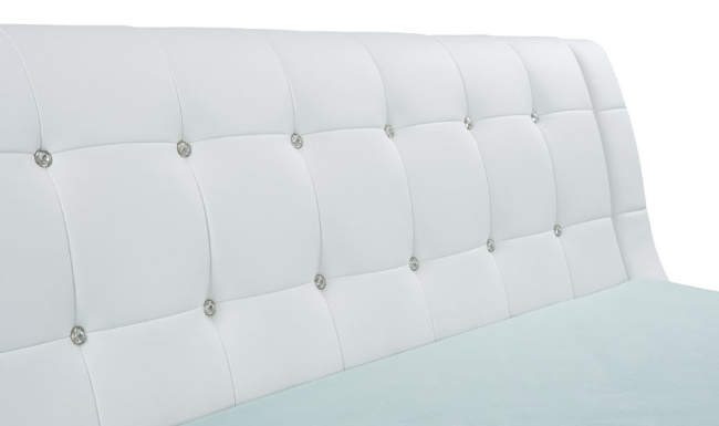 Кровать Nuvola 1, цвет: Экокожа Белая Кровать Nuvola 1, цвет: Экокожа Белая