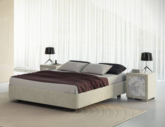 Кровать Rocky Base, цвет: Велюр Лофти Лен ткань Кровать Rocky Base, цвет: Велюр Лофти Лен ткань