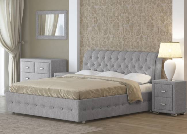 Кровать Como 4, цвет: Глазго Серый Кровать Como 4, цвет: Глазго Серый