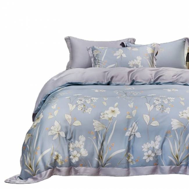 Комплект постельного белья из тенселя Серый 