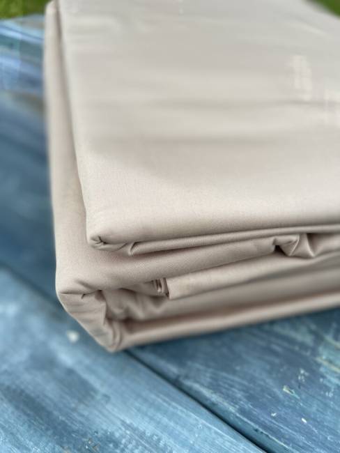 Комплект постельного белья из хлопка Кремовый