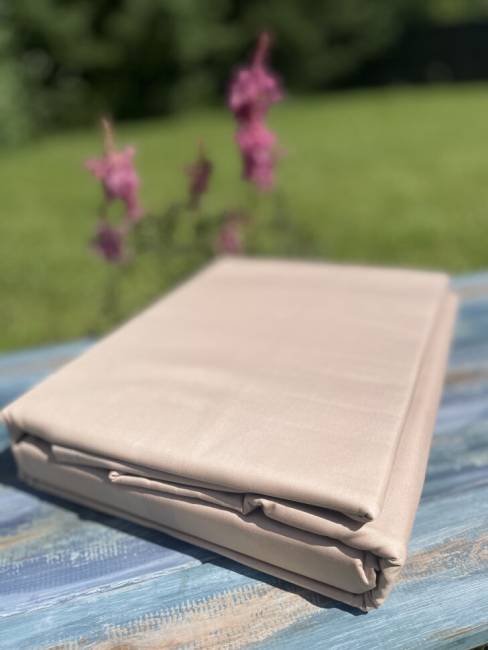 Комплект постельного белья из хлопка Кремовый