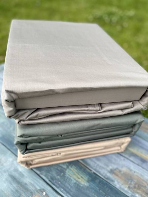 Комплект постельного белья из хлопка Кремовый