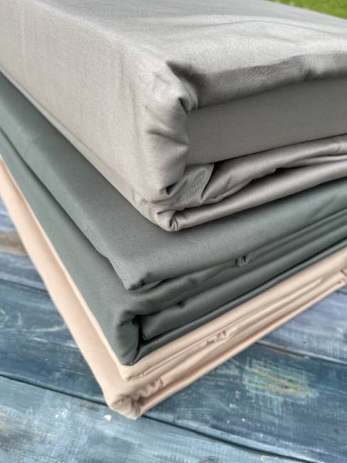 Комплект постельного белья из хлопка Кремовый