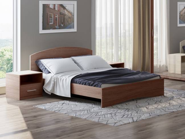 Кровать Этюд, цвет: Ясень Шимо темный Кровать Этюд, цвет: Ясень Шимо темный