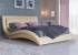 Кровать Атлантико с подъемным механизмом, цвет: Экокожа Бежевый перламутр 